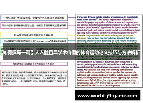如何撰写一篇引人入胜且具学术价值的体育运动论文技巧与方法解析
